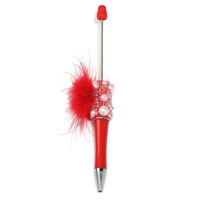 Wholesale 5pcs Creative Pearl Ball DIY Bead Sparkling Bubble Ball Spinning Ballpoint Pen